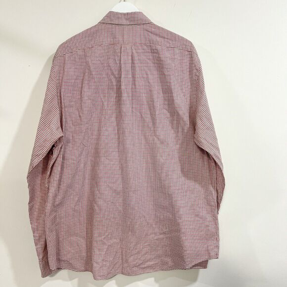 Ralph Lauren Mens XXL 2XL Cotton Button Up Shirt Long Sleeve Pink Green Check - Picture 5 of 6